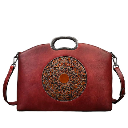 WESTAL Designer Handmade Handbag Top Handle Satchel Bag Totem Tote Bag Luxury Genuine Leather Handbag for Women