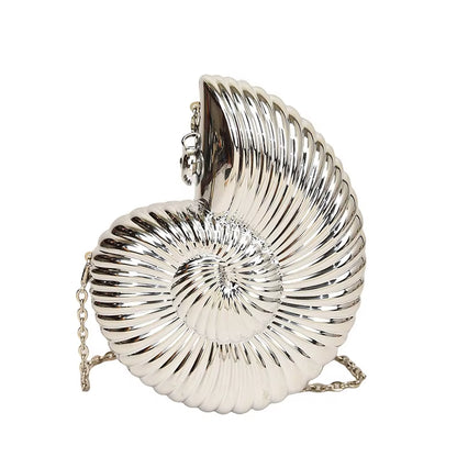 Women Cute Shoulder Bag Conch Shape Chain Party Crossbody Bag Acrylic Shell Phone Bags Handbag Purse for Women