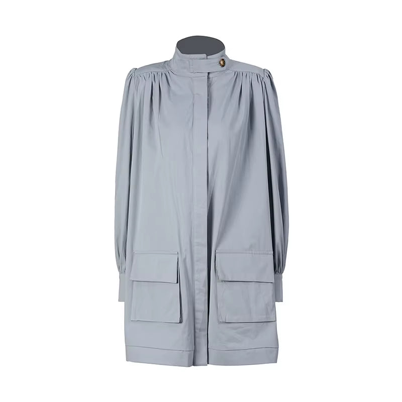 OUDINA Street Fashion Women'S Clothing Casual Long Sleeve Buttoned Loose Denim Jacket Women Jackets