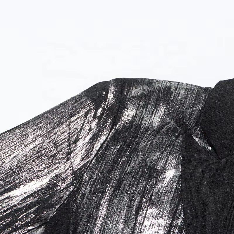 OUDINA Trendy Simple Printed Paint Trench Coat Women Casual Long Coat Single-Button Women'S Trench Coats