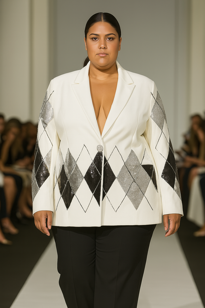 Glamorous Collage Sequin Blazer for Women - Elevate Your Style with Sparkle and Elegance