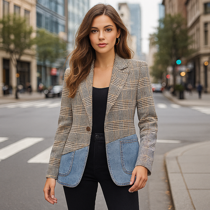 Elevate Your Style with The Urban Contrast Blazer - A Chic Blend of Classic and Modern
