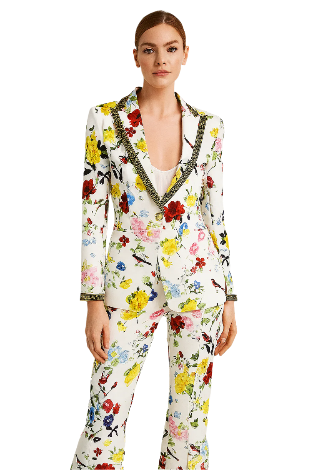 Elevate Your Style with the Lira Floral V-Neck Suit