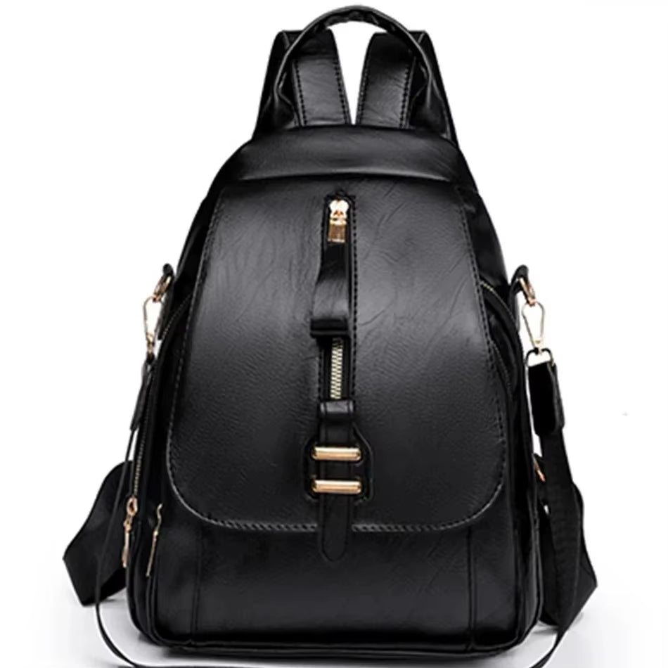 2024 New Women Leather Backpacks Vintage Shoulder Bag Female Backpack Ladies Travel Backpack School Bags for Girls Bagpack