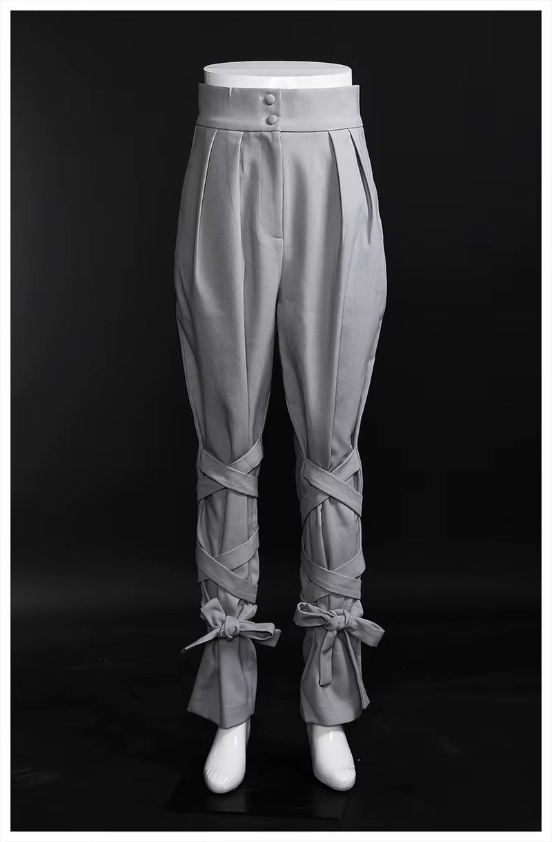 OUDINA Customized Ladies Casual Straight Leg Solid Formal Pant Trousers Pants for Women