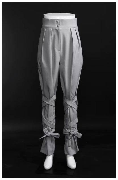 OUDINA Customized Ladies Casual Straight Leg Solid Formal Pant Trousers Pants for Women