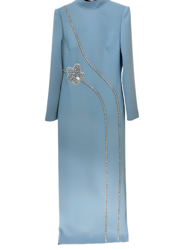 Rhinestone Beaded Diamond Evening Dress