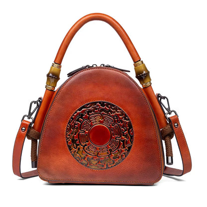 WESTAL Luxury Handmade Embossed Crossbody Bags Women Retro Shell Handbags Women Shoulder Bag Ladies Genuine Leather Handbag