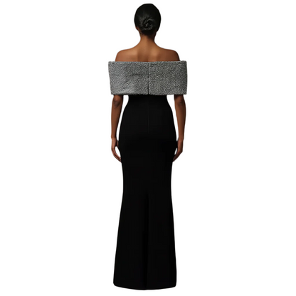 Elegant Noir Suprême Evening Gown - Timeless Vintage Charm for Every Occasion