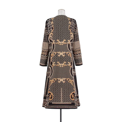 OUDINA Streetwear Fashion V-Neck Casual Long Sleeve Windbreaker Trench Coat Long Coats for Women