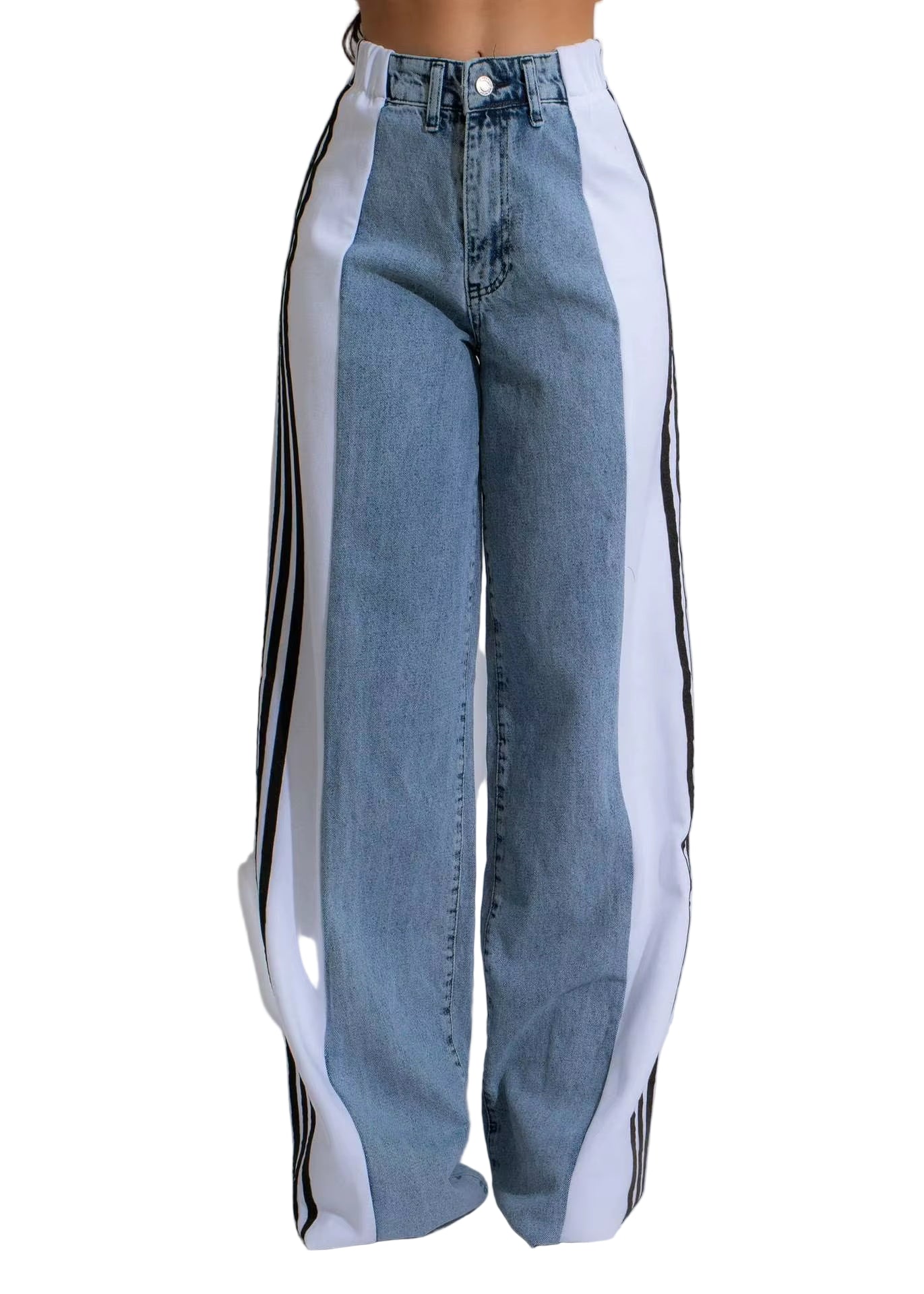 OUDINA Trend Hot Selling Both Sides Tassel Printed Fringed Trousers Casual Pants for Women