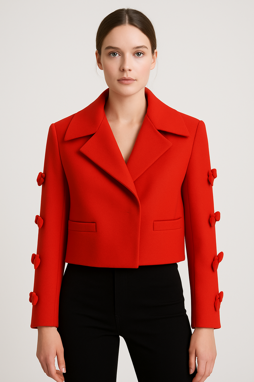 Elegant Douce Mélodie Short Coat for Women - Stylish & Eco-Friendly