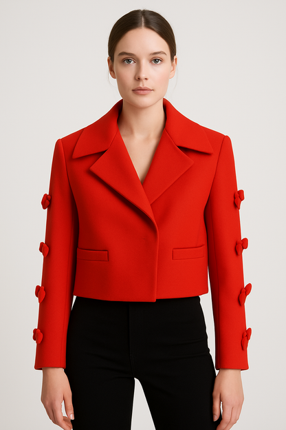 Elegant Douce Mélodie Short Coat for Women - Stylish & Eco-Friendly