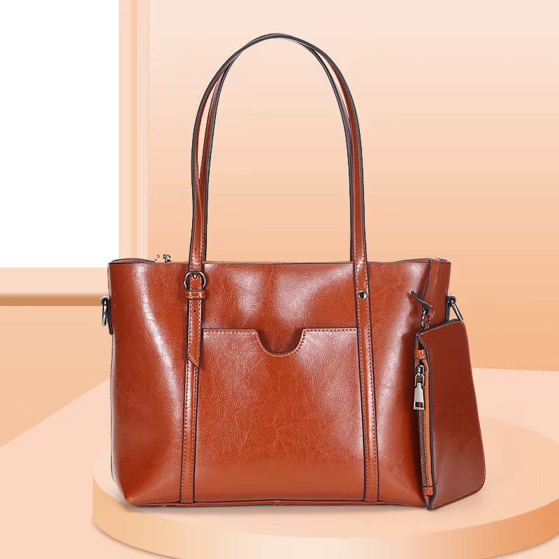 WESTAL Vintage Office Computer Work Small Purse Women Handbag 14 Inch Laptop Bag Leather Tote Bag