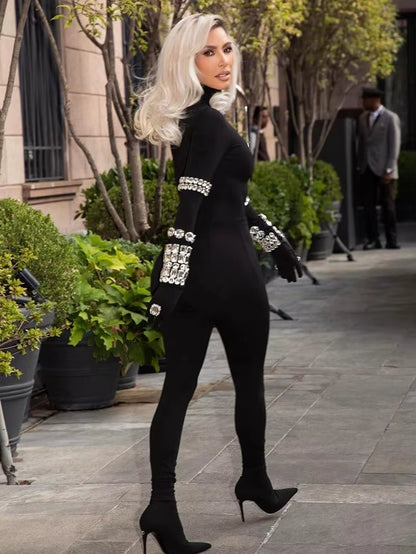 OUDINA Customize Sports Gym Yoga Backless Stripes Jumpsuits for Woman Romper One Piece Flare Pants Jumpsuit Women