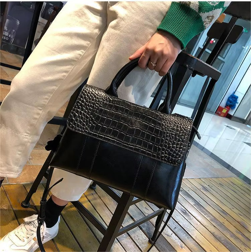 WESTAL Leather Ladies Handbags Large Capacity Leather Shoulder Bag Handbags Genuine Leather Handbags for Women