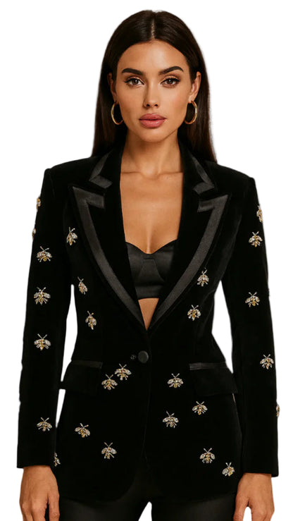 Elevate Your Style with the Theodosia Velvet Blazer - Perfect for Any Occasion