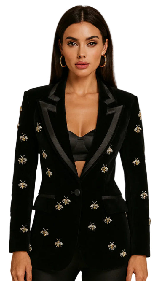 Elevate Your Style with the Theodosia Velvet Blazer - Perfect for Any Occasion