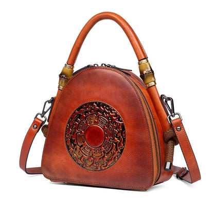 WESTAL Luxury Handmade Embossed Crossbody Bags Women Retro Shell Handbags Women Shoulder Bag Ladies Genuine Leather Handbag
