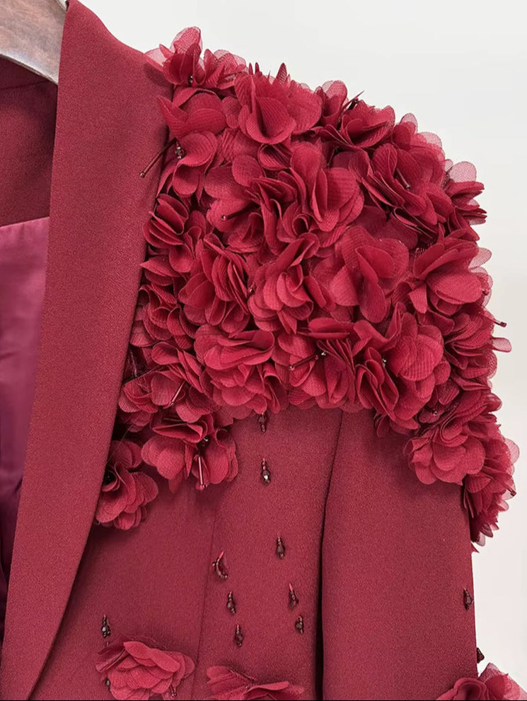 OUDINA High Quality Manufacturer Beaded Flower plus Size XXXL Long Gown Dinner Dress Evening Dress for Women