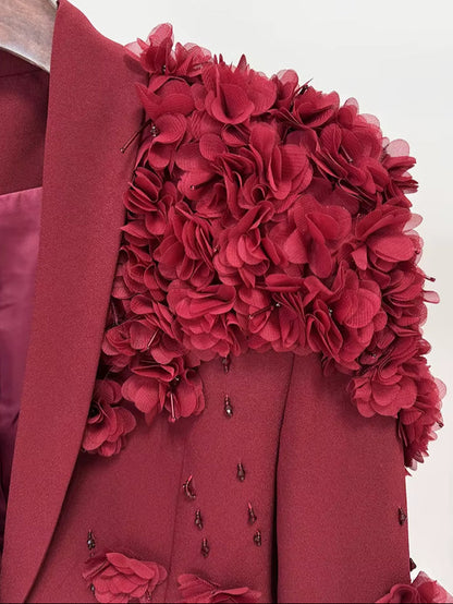 OUDINA High Quality Manufacturer Beaded Flower plus Size XXXL Long Gown Dinner Dress Evening Dress for Women