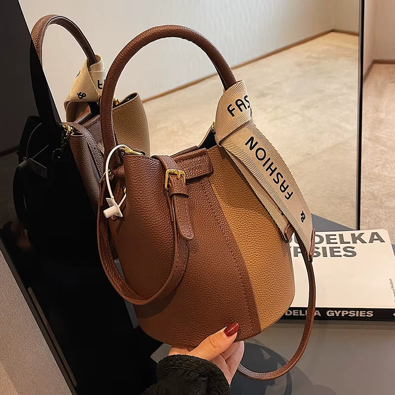 Hot Sale Bucket Bags 2024 Woman'S Popular Small Bucket Hand Bags Females Fashion Scarf Purses for Lady