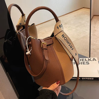 Hot Sale Bucket Bags 2024 Woman'S Popular Small Bucket Hand Bags Females Fashion Scarf Purses for Lady