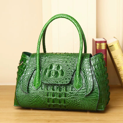 WESTAL Luxury Crocodile Print Genuine Leather Handbag Top Handle Handbags Women Ladies Work Tote Bag Women Handbag