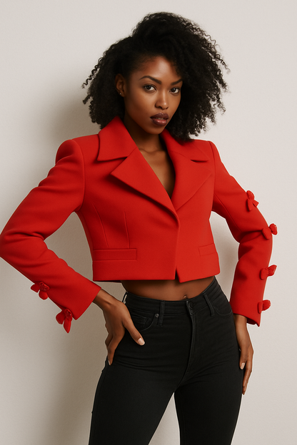 Elegant Douce Mélodie Short Coat for Women - Stylish & Eco-Friendly