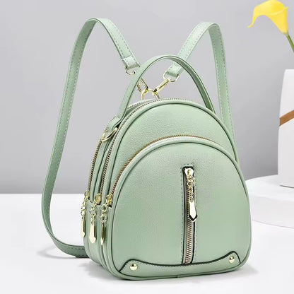 Backpack Female New Backpacks for Women Black Travel Backpack Soft Leather School Bags for Teenage Girls