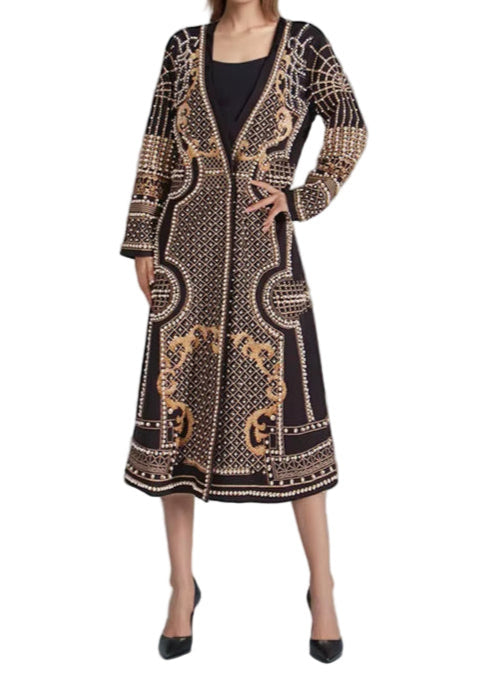 OUDINA Streetwear Fashion V-Neck Casual Long Sleeve Windbreaker Trench Coat Long Coats for Women