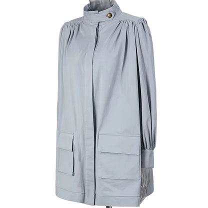 OUDINA Street Fashion Women'S Clothing Casual Long Sleeve Buttoned Loose Denim Jacket Women Jackets