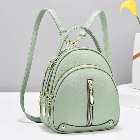 Backpack Female New Backpacks for Women Black Travel Backpack Soft Leather School Bags for Teenage Girls