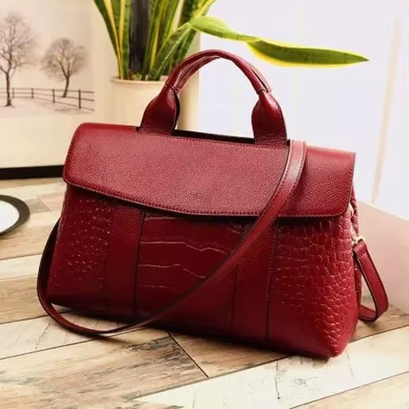 Custom Crocodile Print Women Leather Handbag Ladies Shoulder Crossbody Bags Genuine Leather Women Bag Handbags