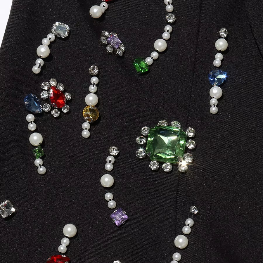 OUDINA Spring New Elegant Color Rhinestone Blazer Formal Blazers Fashion Irregular Women'S Suits Blazers