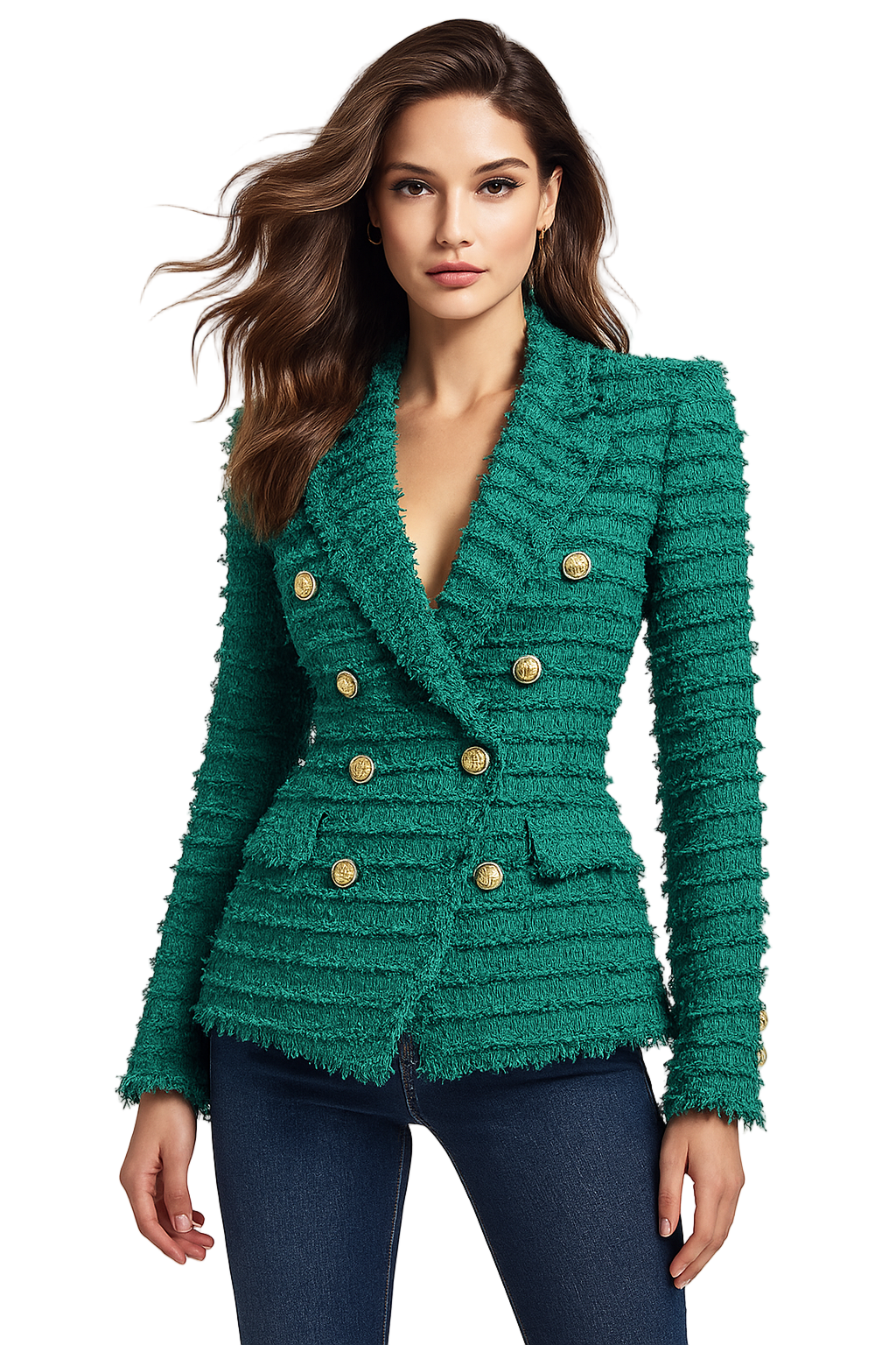 Elevate Your Style with the Brown Riviera Luxe Bouclé Set - A Chic Two-Piece Ensemble for Effortless Elegance