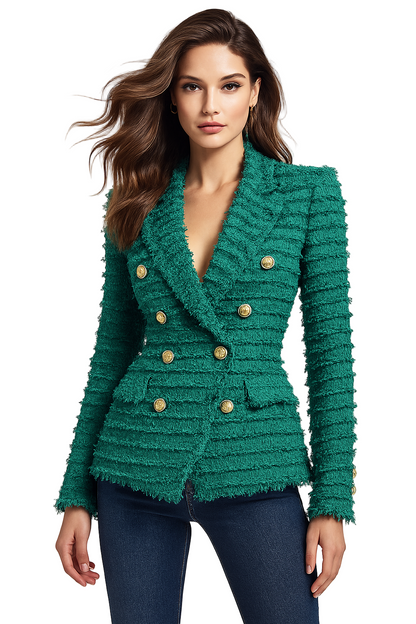 Elevate Your Style with the Brown Riviera Luxe Bouclé Set - A Chic Two-Piece Ensemble for Effortless Elegance