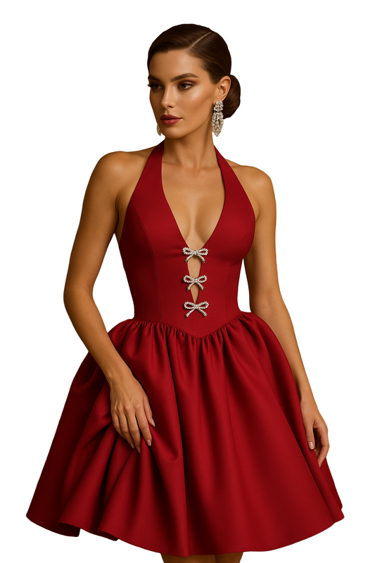 Elegant Volleta Dress - Floor-Length Halter Style for Every Occasion