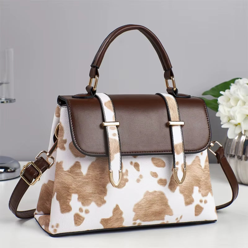 2025 New Designer Luxury Cross Body PU Leather Handbag Ladies Single Strap Genuine Leather Diamond Flower Fashion Polyester