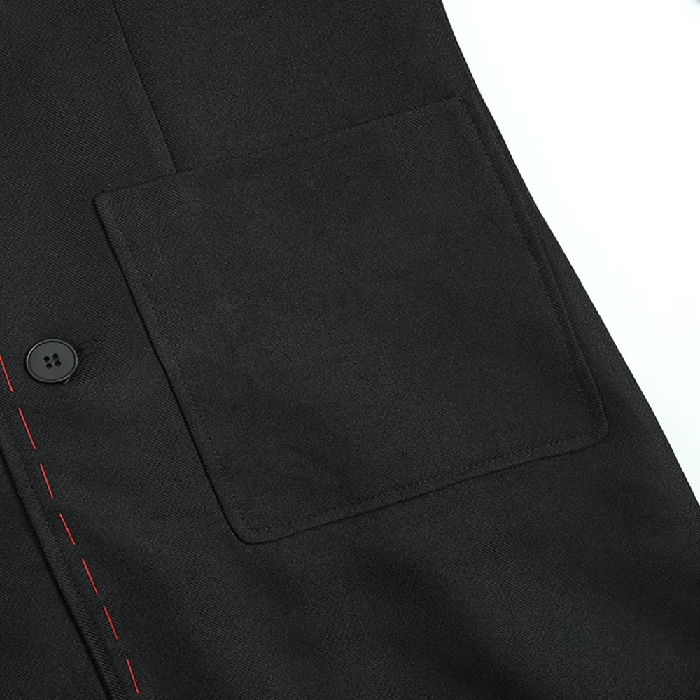 OUDINA New Arrivals Retro Style Long Loose Trench Coat Womens Lapel Custom Windbreaker Jacket