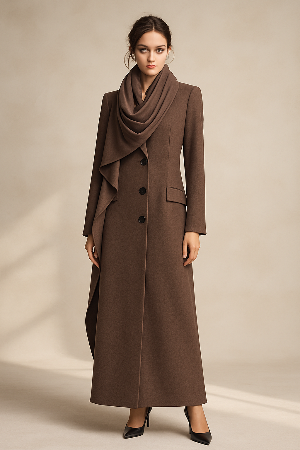 Elevate Your Wardrobe with Our Chic Longline Camel Coat