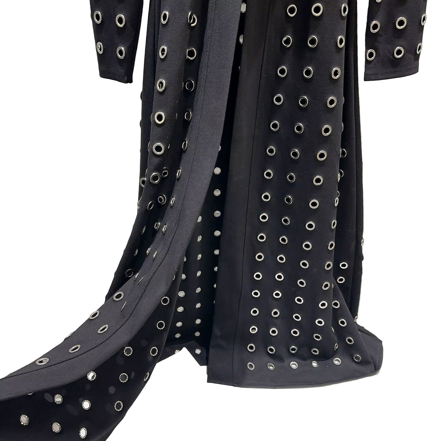 OUDINA New Style Warm Casual Stripe Contrast Color Women Coats Winter and Autumn Ladies Long Coat