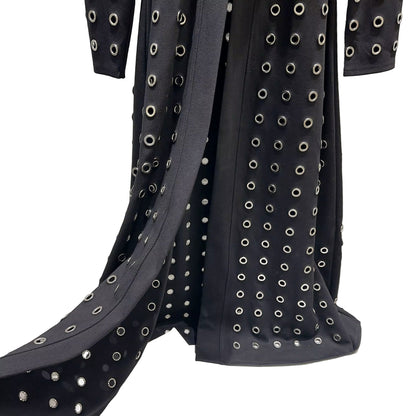 OUDINA New Style Warm Casual Stripe Contrast Color Women Coats Winter and Autumn Ladies Long Coat