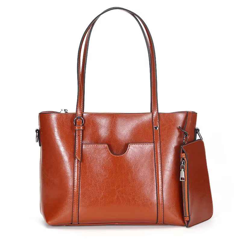 WESTAL Vintage Office Computer Work Small Purse Women Handbag 14 Inch Laptop Bag Leather Tote Bag