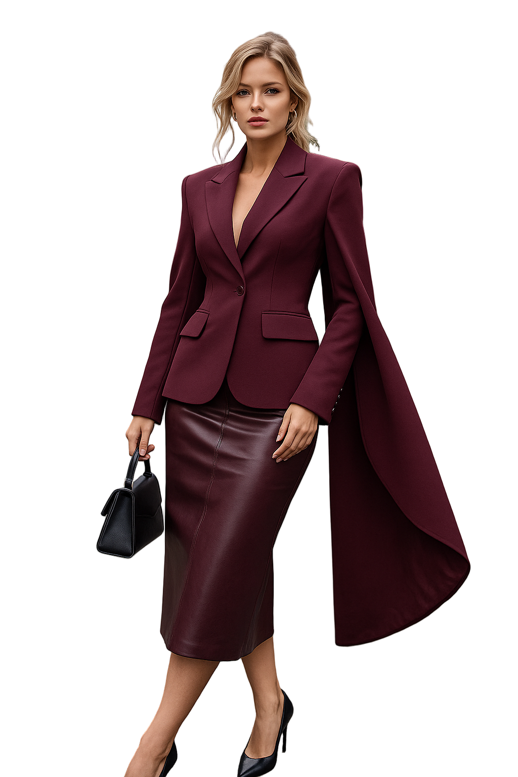 Elevate Your Wardrobe with the Shawl Elegant Blazer Jacket in Rich Burgundy
