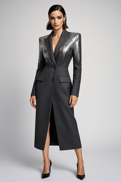 Luna Eclipse Metallic Tailored Coat